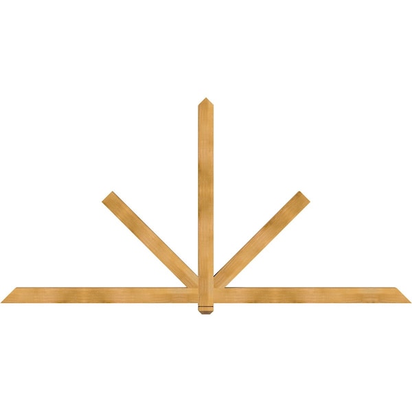 Ekena Millwork Kennewick Rough Sawn Timber Gable Bracket, Western Red Cedar, 108"W x 54"H x 4"D x 4"F, 12/12 Pitch GBW108X54X0404KEN00RWR - main